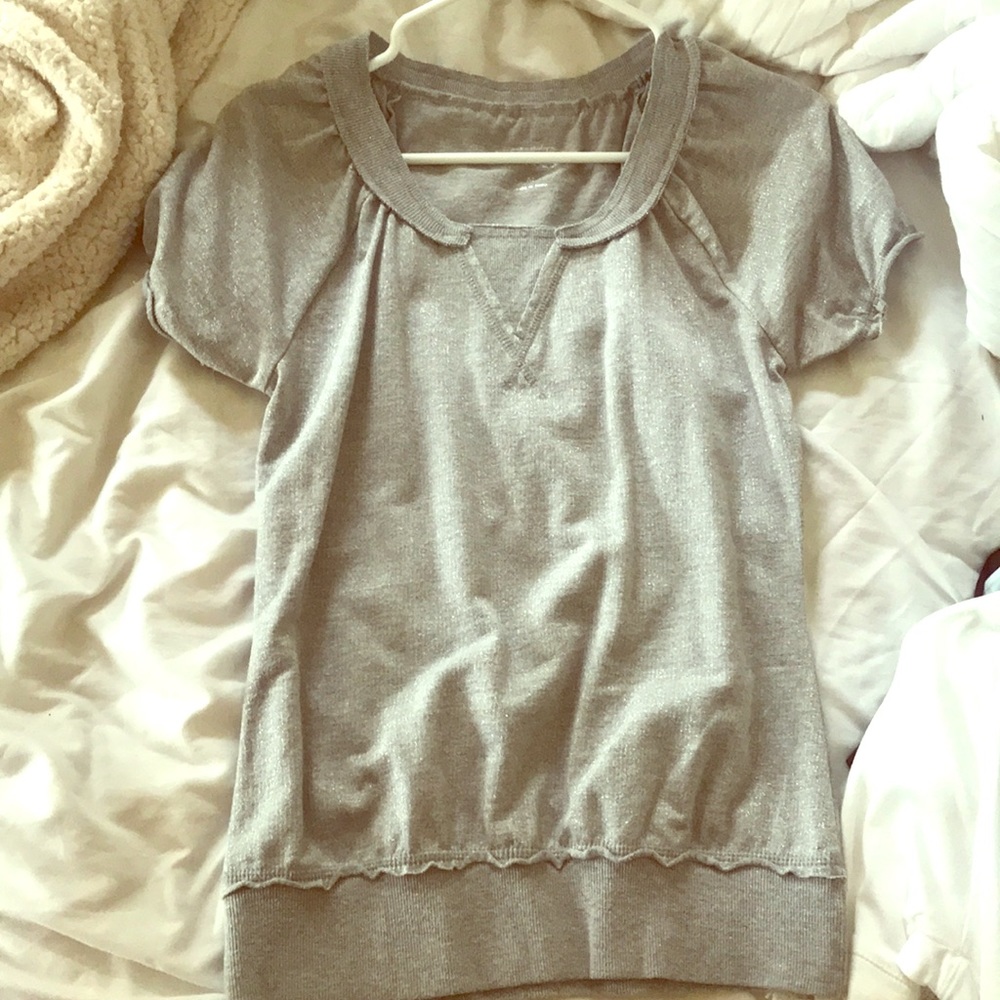 Sparkly silver top